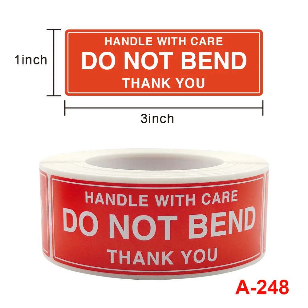 250 шт. в рулоне красная наклейка Samgubo s хрупкая предупреждающая этикетка ручка с