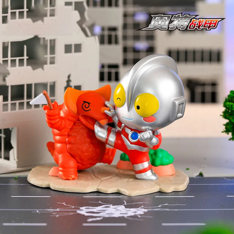 

Ultraman Armor Q Version Ultraman Fight Monster Scene Blind Box Collectible Gift Surprise Cartoon Toy Mystery Box for Boys