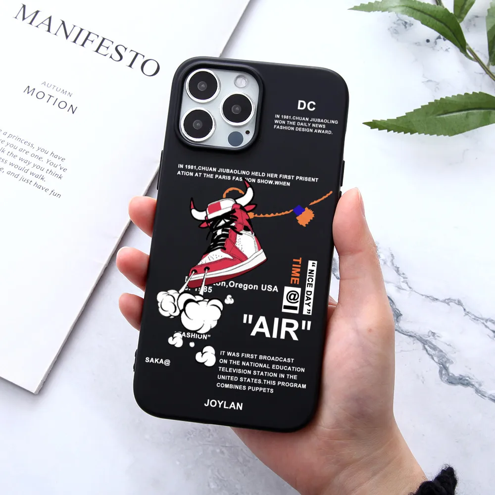 Спортивный брендовый чехол для телефона с этикеткой кроссовок iPhone 13 12 11 Pro Max Mini XR X