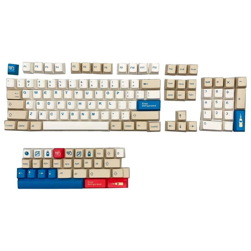 

134 клавиш XDA профиль пользовательский Keycap PBT краска Сублимация для механической клавиатуры 40JB