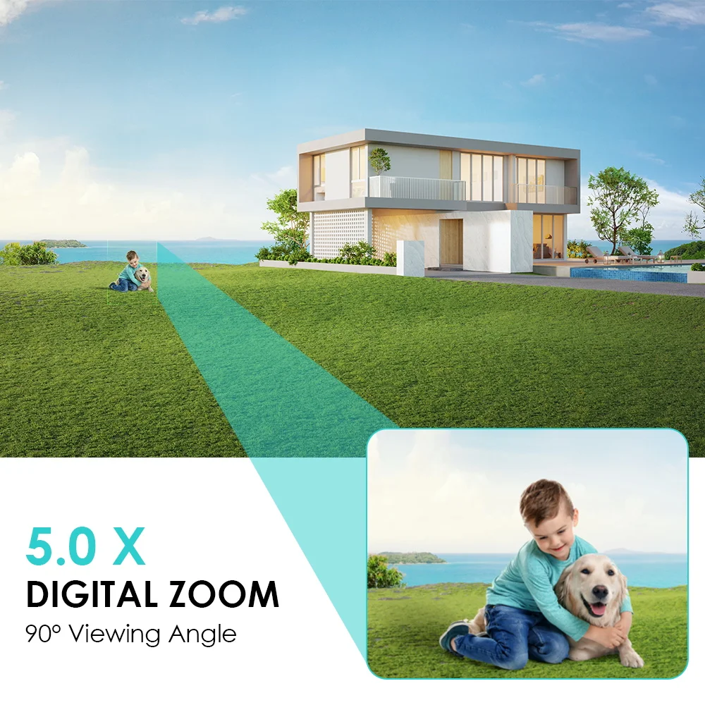 

Камера видеонаблюдения Smart Home с автослежением, 3 Мп, Wi-Fi, 5-кратное увеличение