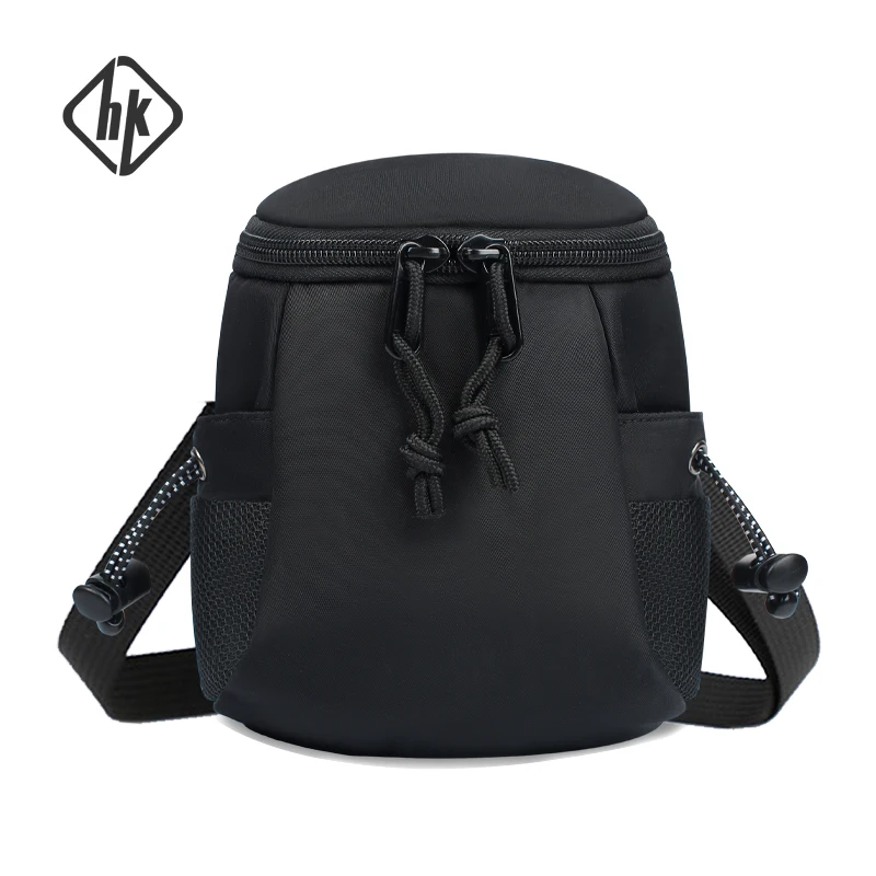 HK Men's Shouler Bag Fashion Mini Phone Bag For 6.5''Phone Light Weight Small Credit Card Bag Crossbody Bags For Men Hip-Pop