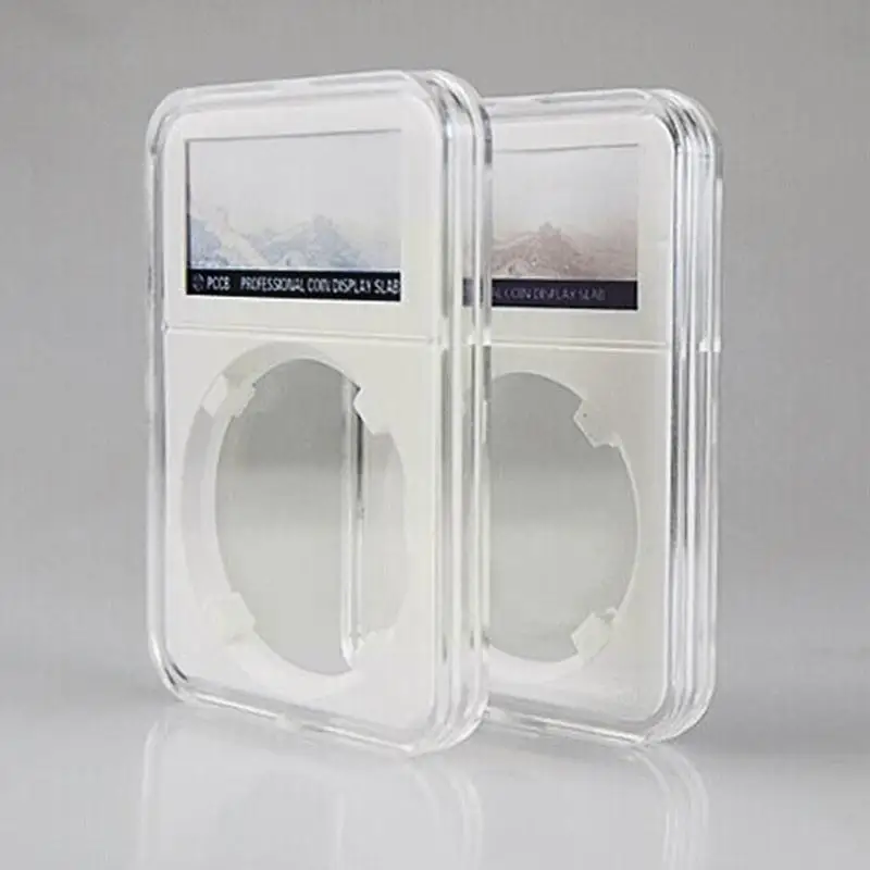 

1pc 40mm Fashion White Coin Storage Box Protector Pccb Box Collection Quality Grade High Protector A3o9