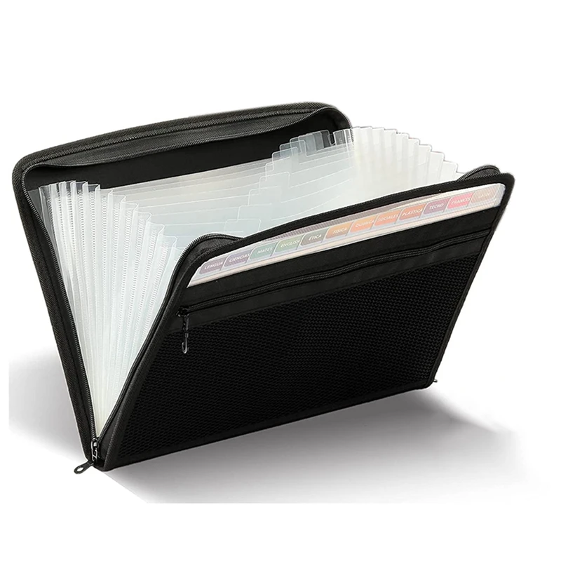 

Zipper Accordion File Storage Bag,13 Pockets Expansion Folder with Zipper Accordion Folder,for Documents,Letter Size