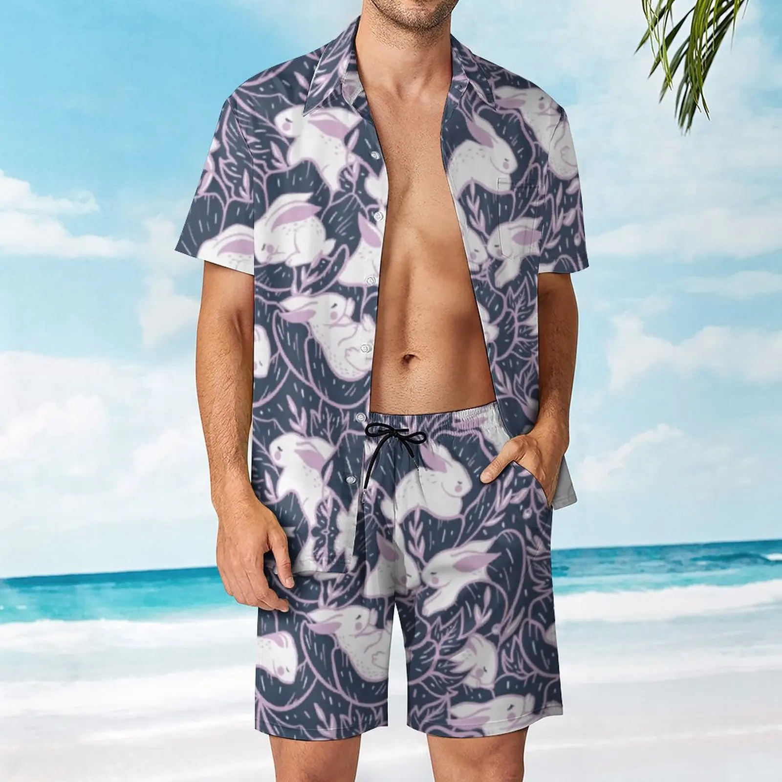 

Where The Bunnies Sleep Men's Beach Suit Graphic Vintage 2 Pieces Coordinates High Grade Going Out Eur Size