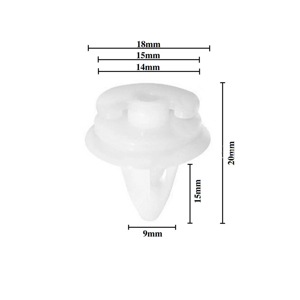 

Door Card Trim Panel Clips For BMW E36 E46 E39 E36 E53 E93 14mm 18mm 50/100pcs 51411973500 51418224768 51430141024