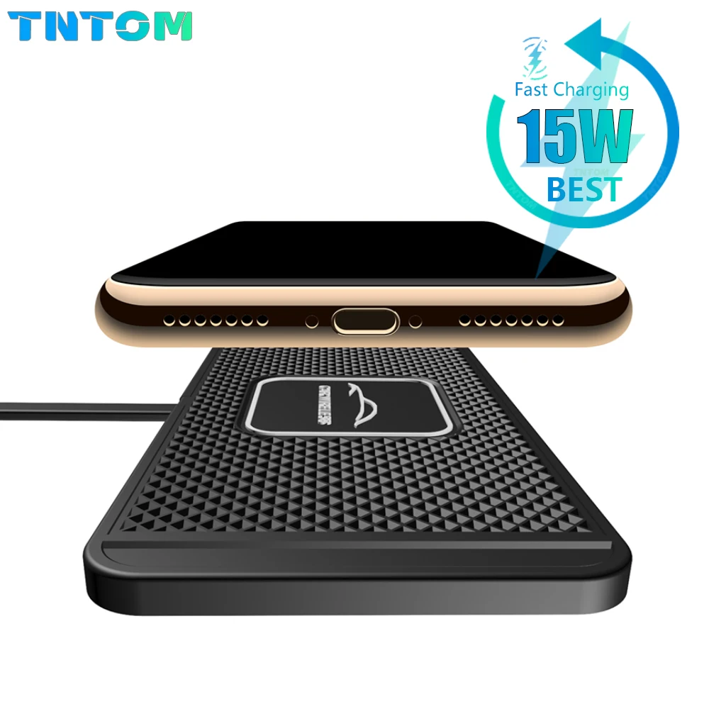 

15W Fast Qi Car Wireless Charger Pad Stand For iPhone 14 13 12 11 Pro Samsung Xiaomi Huawei Wireless Charging Phone Car Chargers