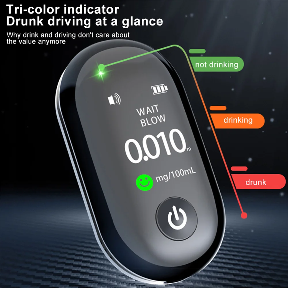

New Breath Alcohol Testing Tester Analyzer Detector Alcohol meter LCD Digital Breathalyzer Blow Alcohol Content Tester Display