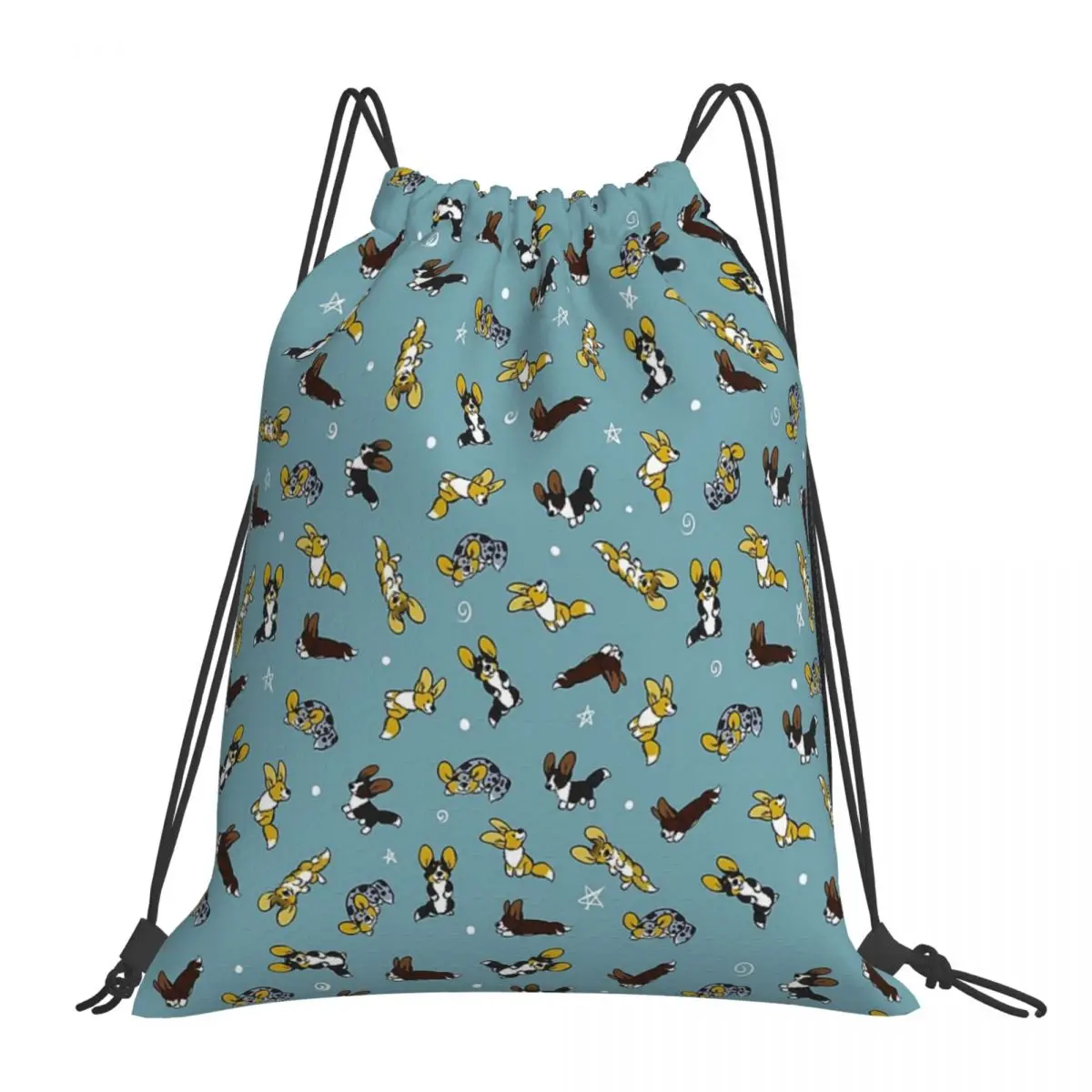 

Cardigan Welsh Corgi Scribbles Backpacks Portable Drawstring Bags Drawstring Bundle Pocket Bag Book Bags For Travel Students