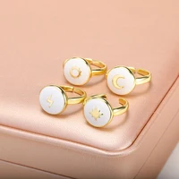acrylic moon series ring set trendy sun lightning star ring friends birthday gifts exquisite jewelry dropshipping wholesale