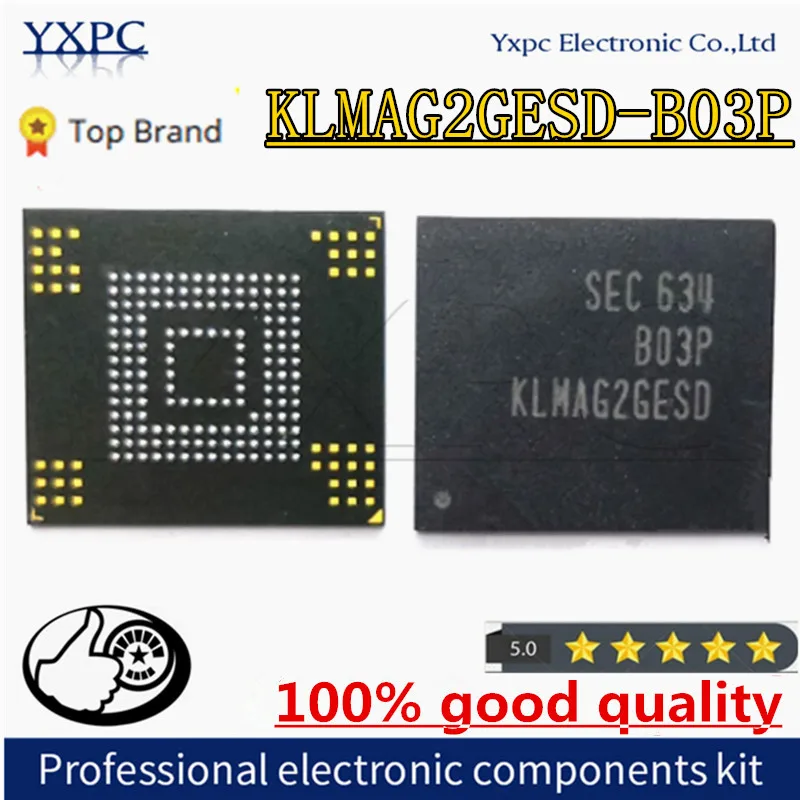 

KLMAG2GESD-B03P KLMAG2GESD B03P EMMC 16GB Flash Memory IC Chipset with balls