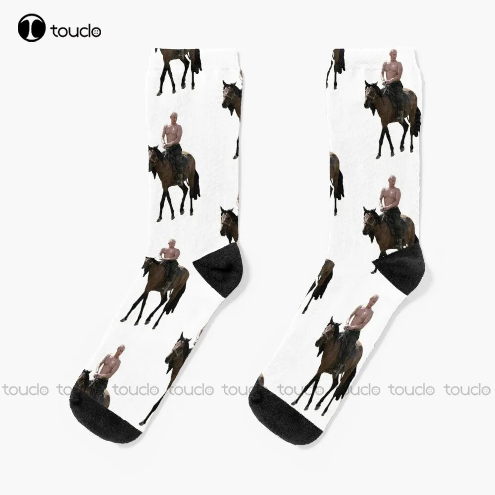 

Vladimir Putin Upper Body Free On Horseback Socks Men'S Slipper Socks 360° Digital Print Unisex Adult Teen Youth Socks Gift