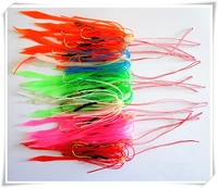 30pcsset silicone rubber skirt trailer replacement for slider jigs tai kabura octopus madai squid snapper jigging fishing lure