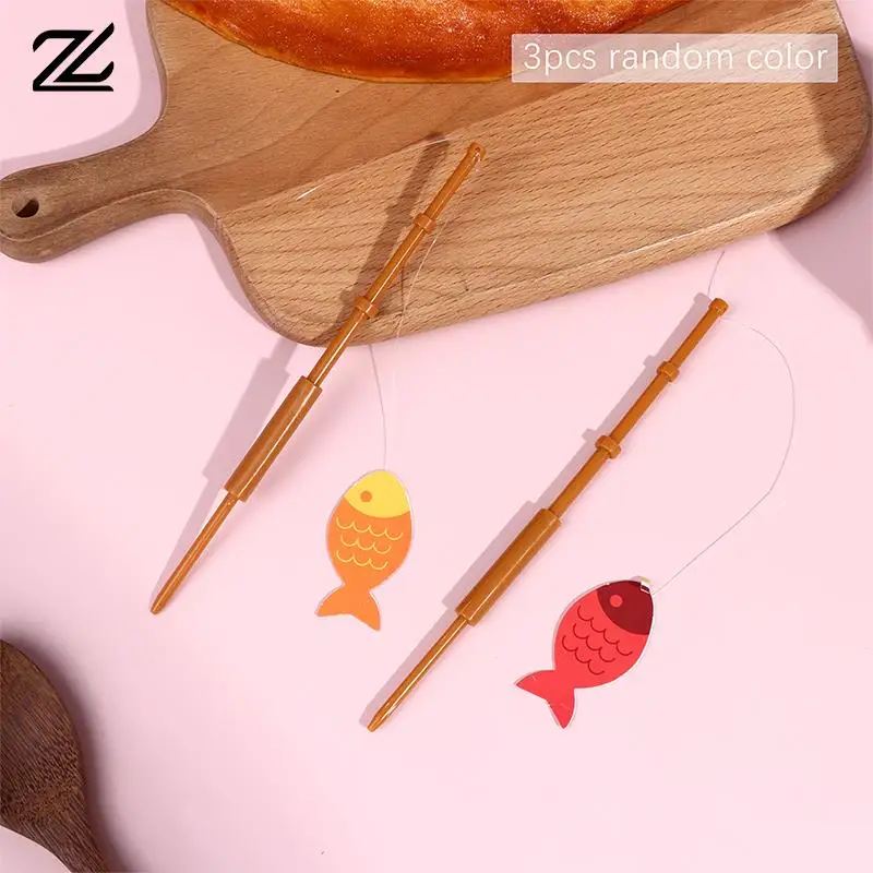 

3 шт., миниатюрная удочка для украшения торта