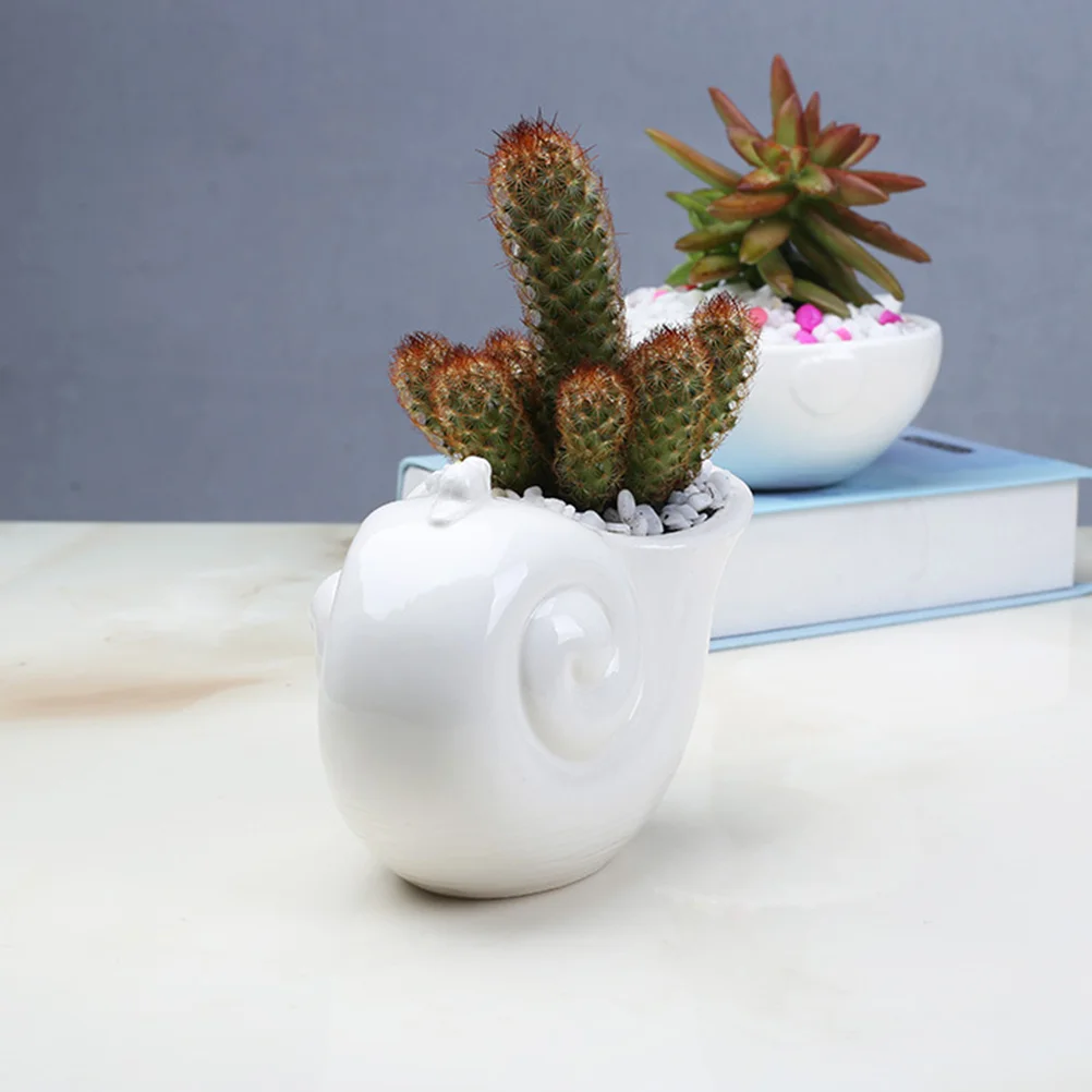 

Ceramic Planter Pot Small Animal Succulents Planter Ceramic Pot Snail Succulents Pots