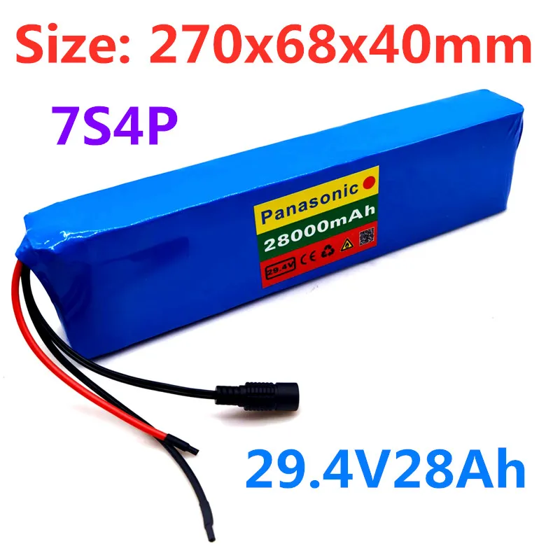

Panasonic 7S4P 29.4v 15Ah electric bicycle motor ebike scooter 24v li ion battery pack 18650 lithium rechargeable batteries 15A.