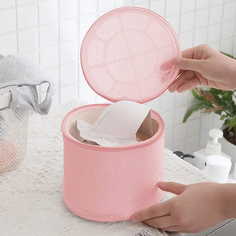 

1Pc Japanese Style Underwear Wash Bag Bra Wash Bag Bath Accessory Durable Mesh Net with Zipper Polyester Laundry Bag Bar Storage