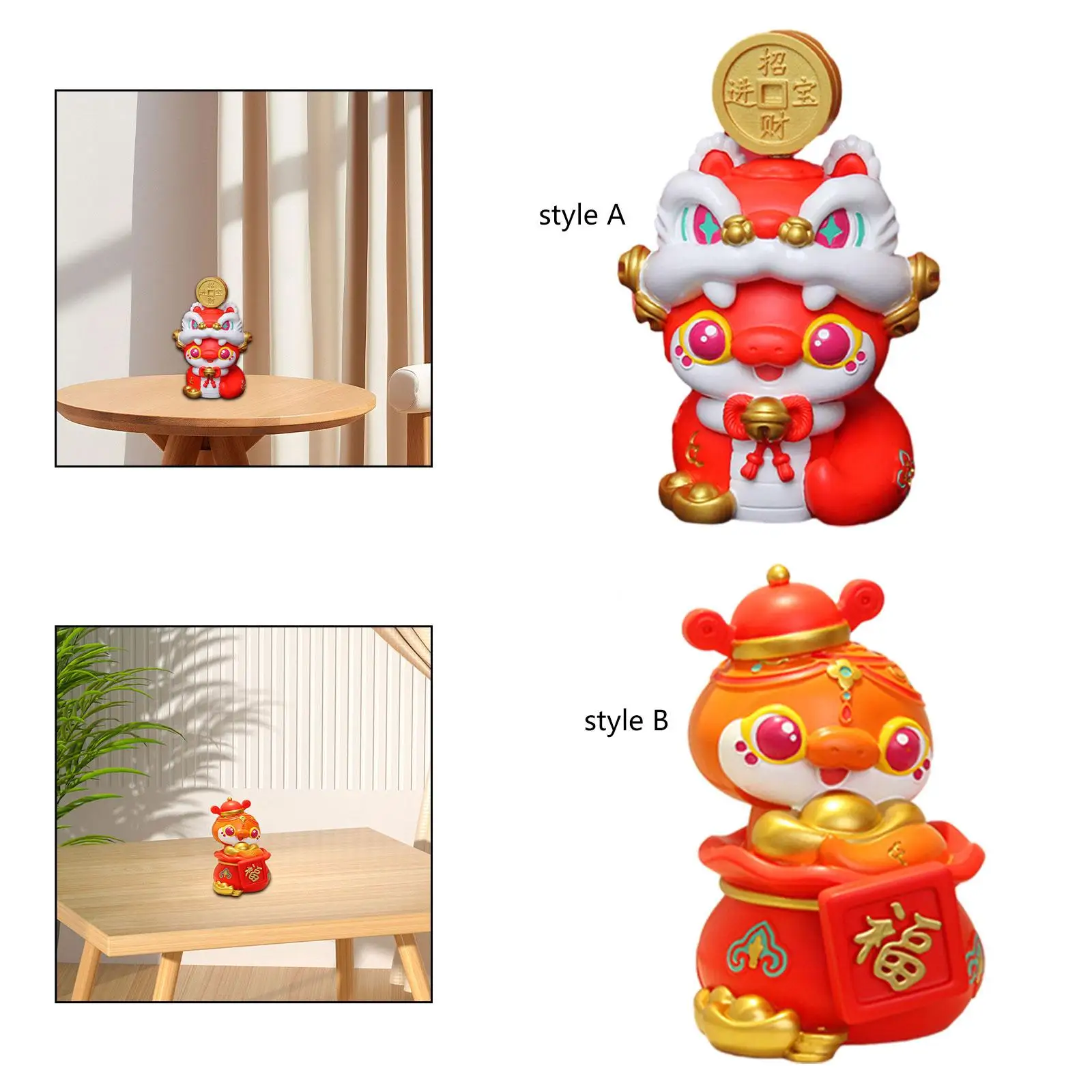 Монета Money Bank Фигурка из смолы Гостиная животного Змея Копилка