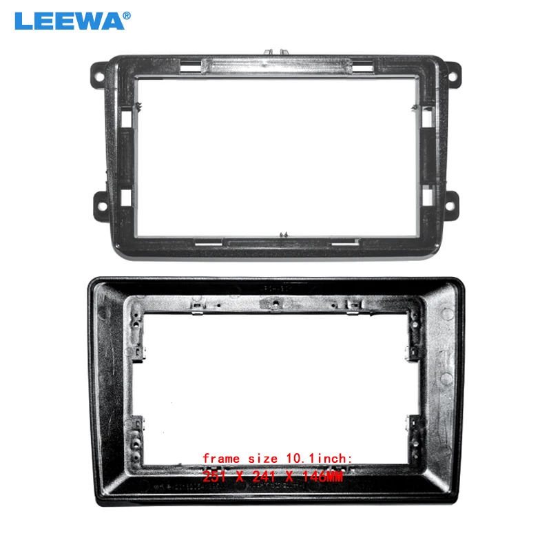 LEEWA Car Audio 10 1-дюймовая лицевая панель с большим экраном рамка для Volkswagen Touran Passat Golf