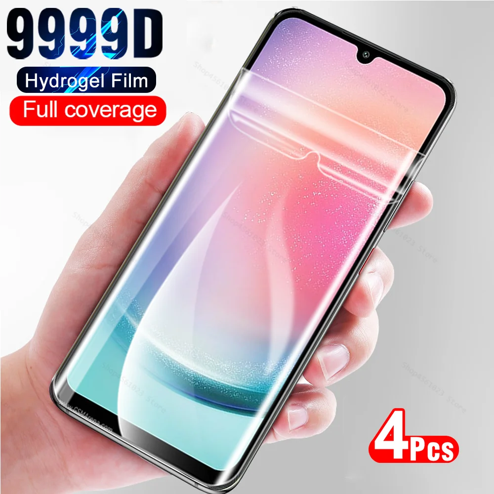 

4Pcs Hydrogel Film Screen Protector For Samsung Galaxy A24 4G Samung A 24 24A GalaxyA24 SM-A245F 2023 6.5inch Not Tempered Glass