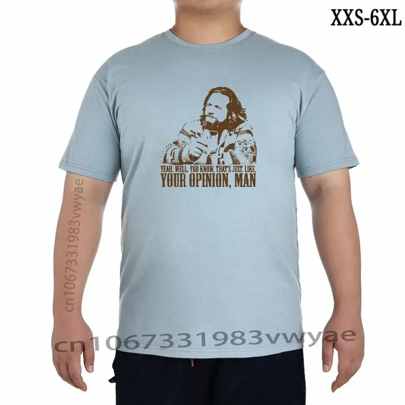 

The Big Lebowski T Shirt Just Like You're Opinion TShirt Mens Black Harajuku Streetwear Cotton Black Plus Size Tshirts