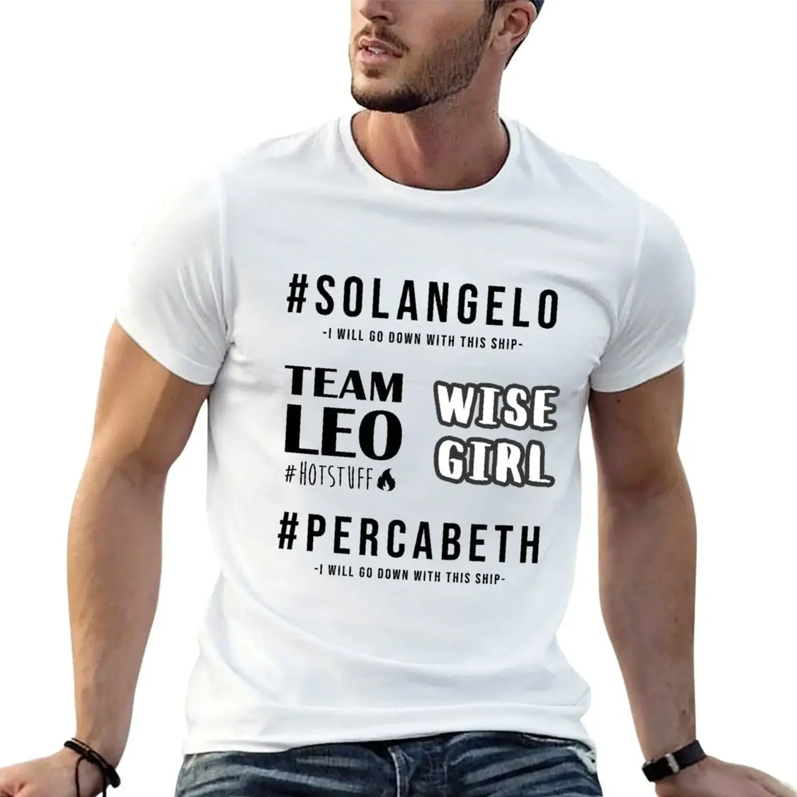 Набор наклеек для фанатов Перси Джексона. Футболка Team Leo Valdez Solangelo Percabeth Wise Girl