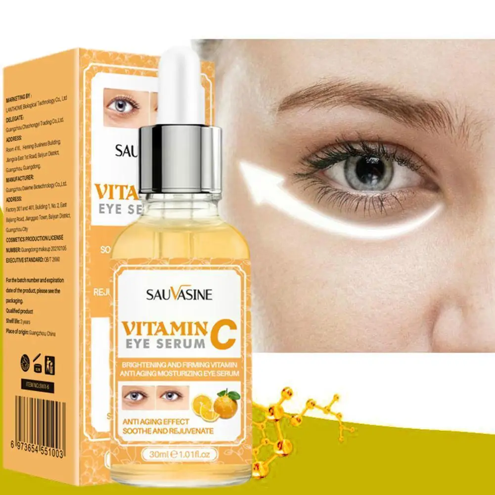 

30ml Vitamin C Eye Serum Moisturizing Remove Dark Circles Essence Care Skin Fine Brightening Lines Firming Fade Eyes Liftin J7q8