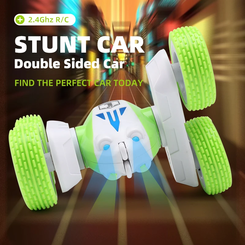 

Mini RC Car Drift Stunt Cars Double Sided Tumble Toy Racing Vehicle 360 RotatIion with Light Toys for Boys Kids Fall Xmas Gifts