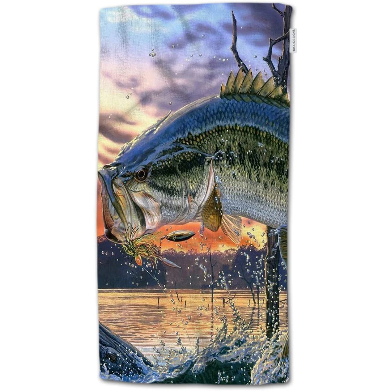 

Fish Mouth Bass Colorful Bling Jumping Out Of Quick Drying Towel