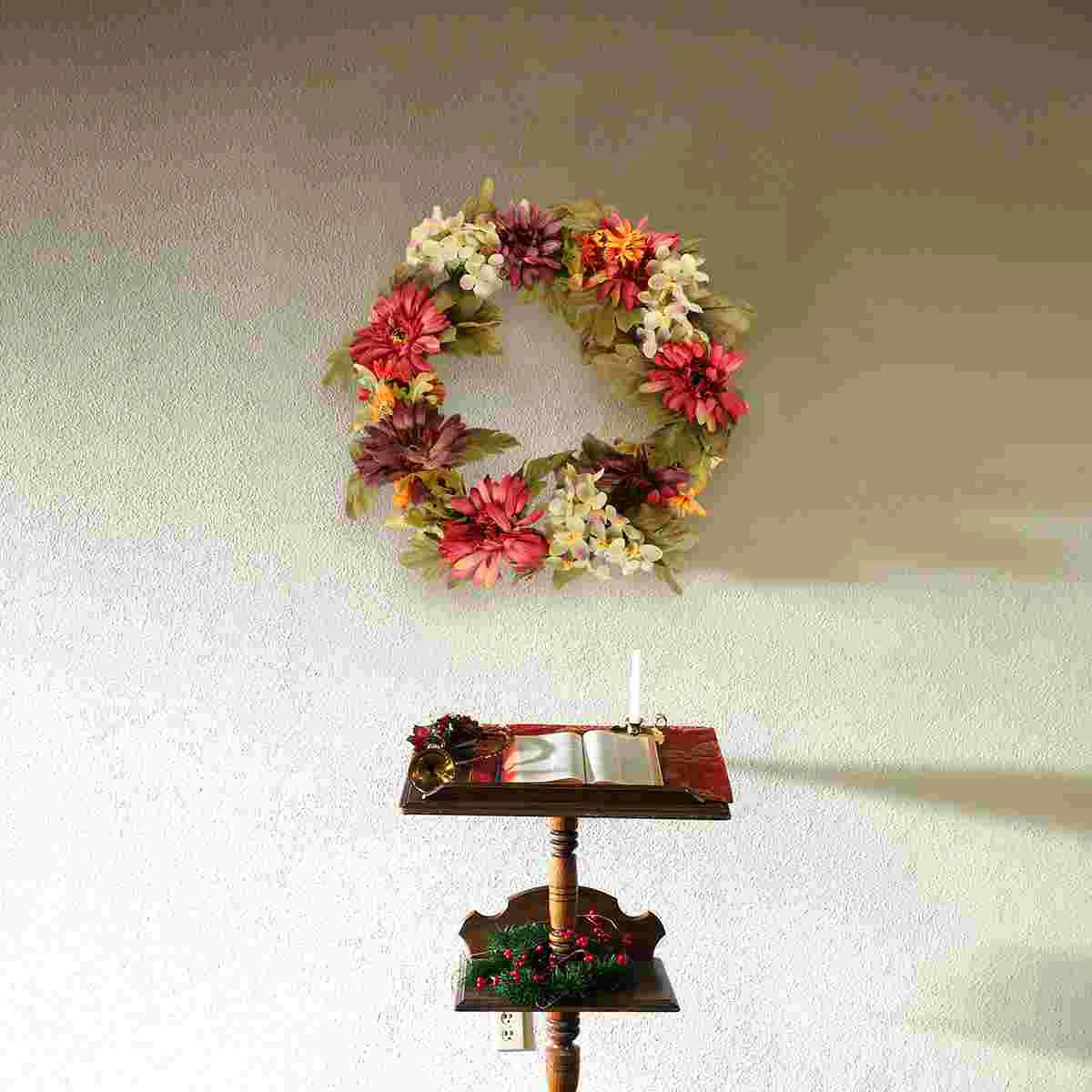 

Year Round Wreath Indoor Wreath Farmhouse Grapevine Wreath Festival Wreath Window Hanging Garland Flower Garland Rattan