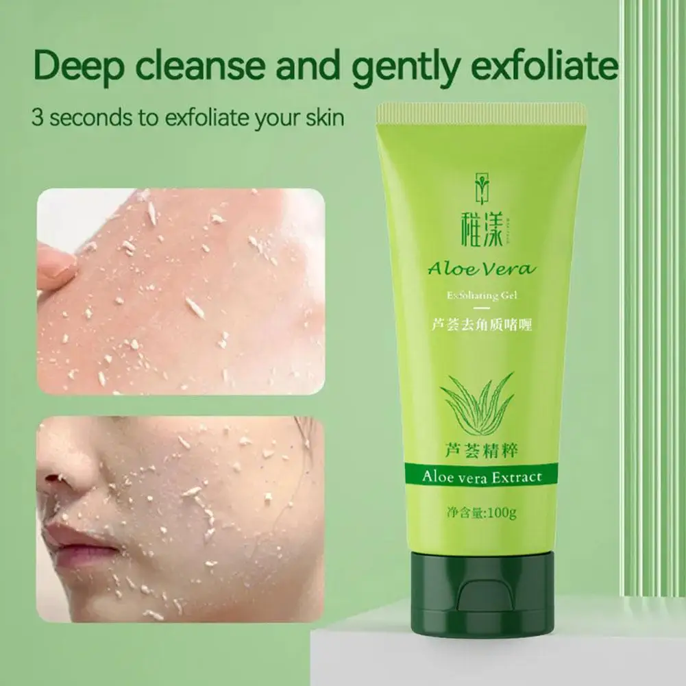 

Aloe Exfoliating Exfoliate Peeling Gel Facial Scrub Care Whitening Repair Scrubs Moisturise Cream Skin Face Nourishing X1F0