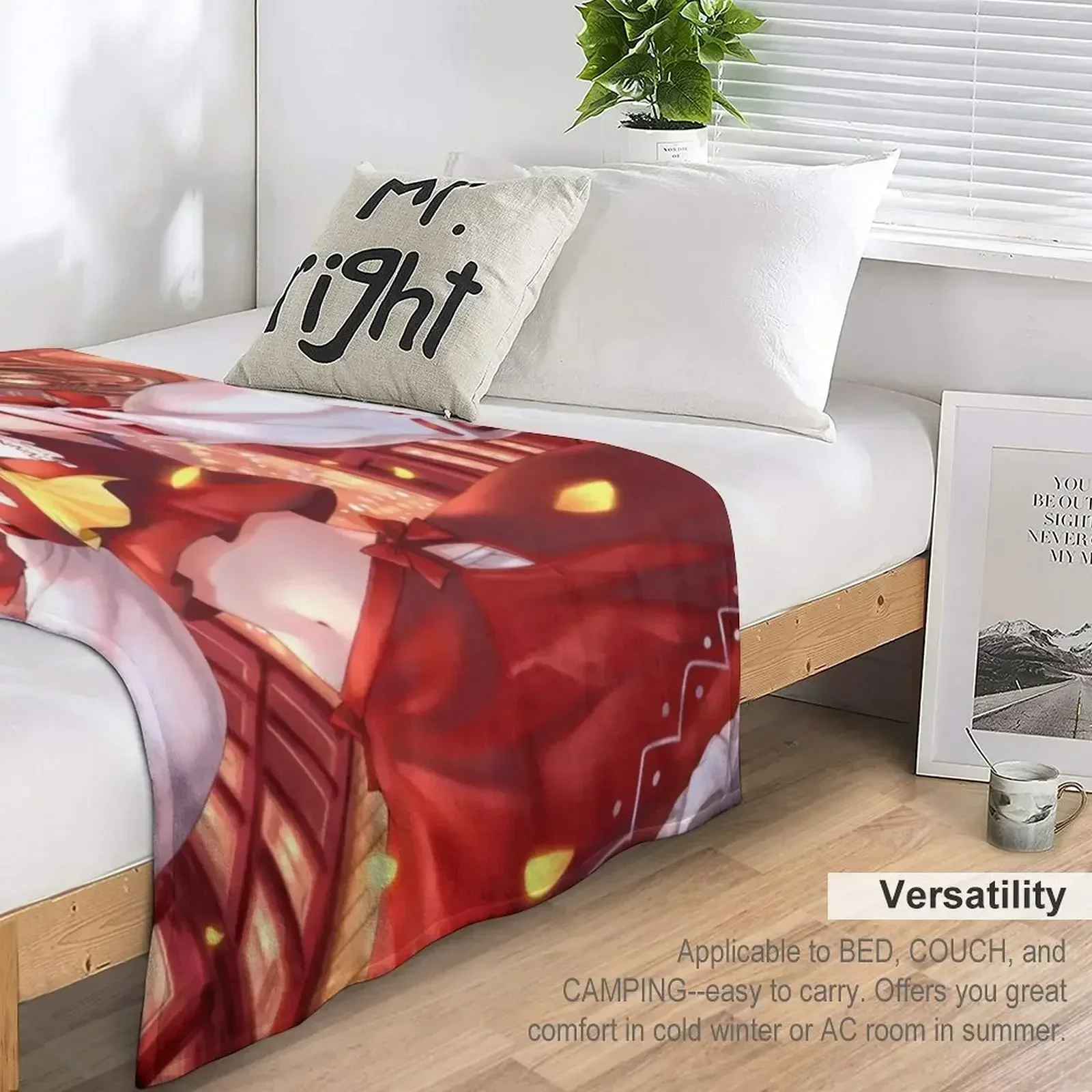 Hakurei Reimu средне-осеннее праздничное одеяло мягкие большие термобелье для