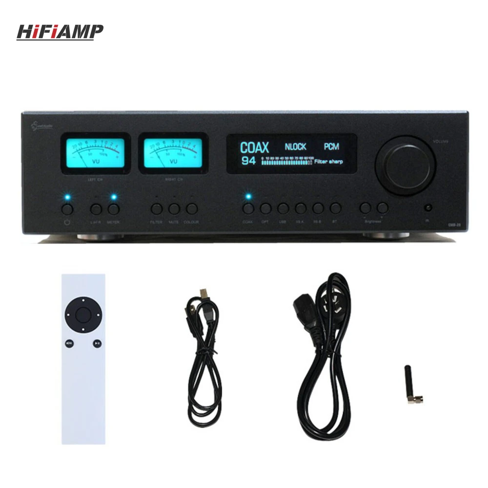 Фото Leafaudio CMD29 Dual AK4499EX DSD Балансный аудиодекодер DAC с Bluetooth и синим VU-метром №1