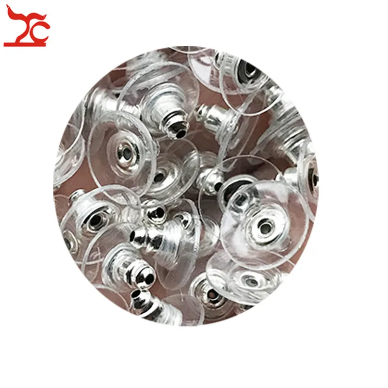 50 шт. силиконовые Заглушки для сережек-гвоздиков 11 х6 мм