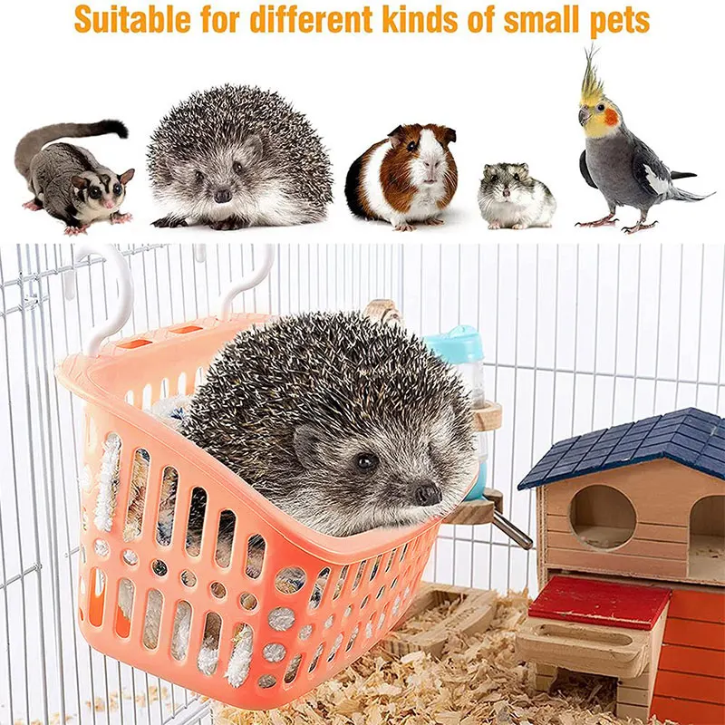 

Подвесная корзина для сна с маленькими животными, кровать со съемной подушкой, одеяло для крысиной клетки, аксессуары для домашних животных