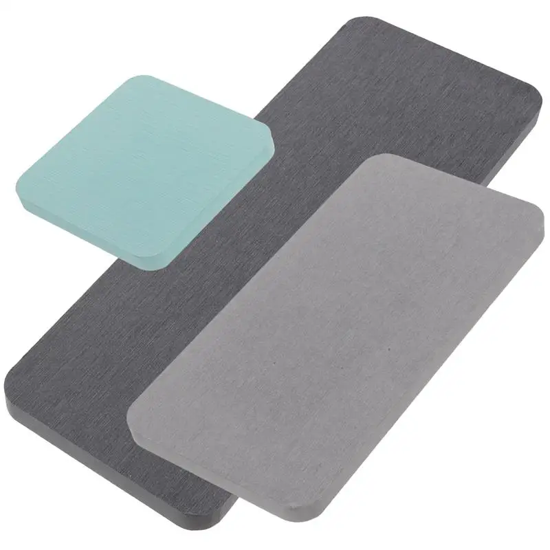 

3pcs Bathroom Countertop Absorbent Mats Kitchen Dish Drying Mat Cup Drying Mats