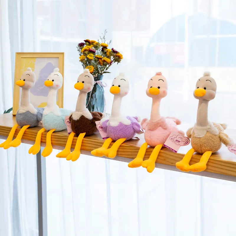 Супер милые Страусиные набивные животные Дети играют с забавными куклами спать