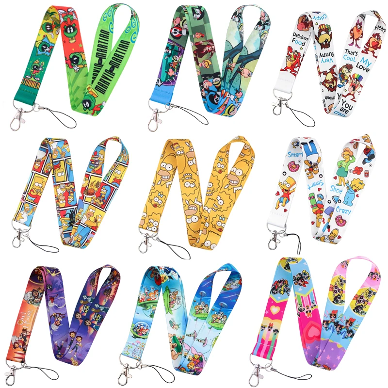 

DL891 Anime Cute Cartoon Keychain Neck straps Lanyards for keys ID Card Passport Gym Cellphone USB Badge Holder DIY Hanging Rope