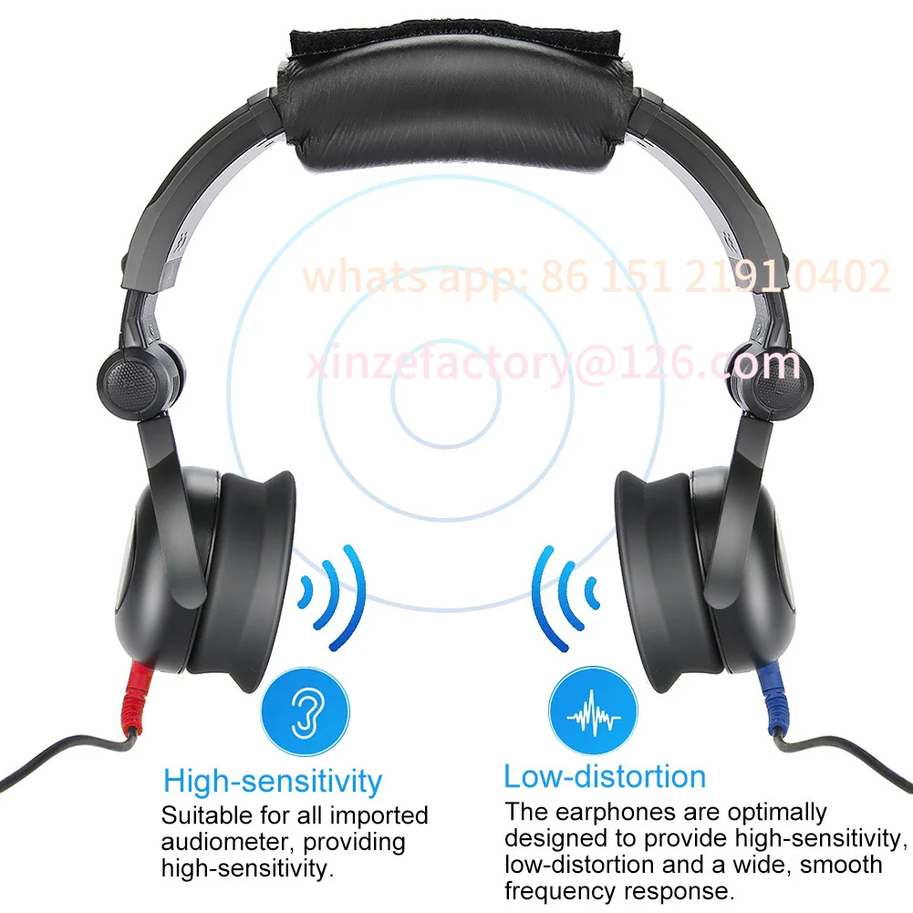 Фото Настраиваемый аудиометрический экранирующий audiometro Dell'udito cuffie a conduzione d'aria per Test Dell'udito strumento №4