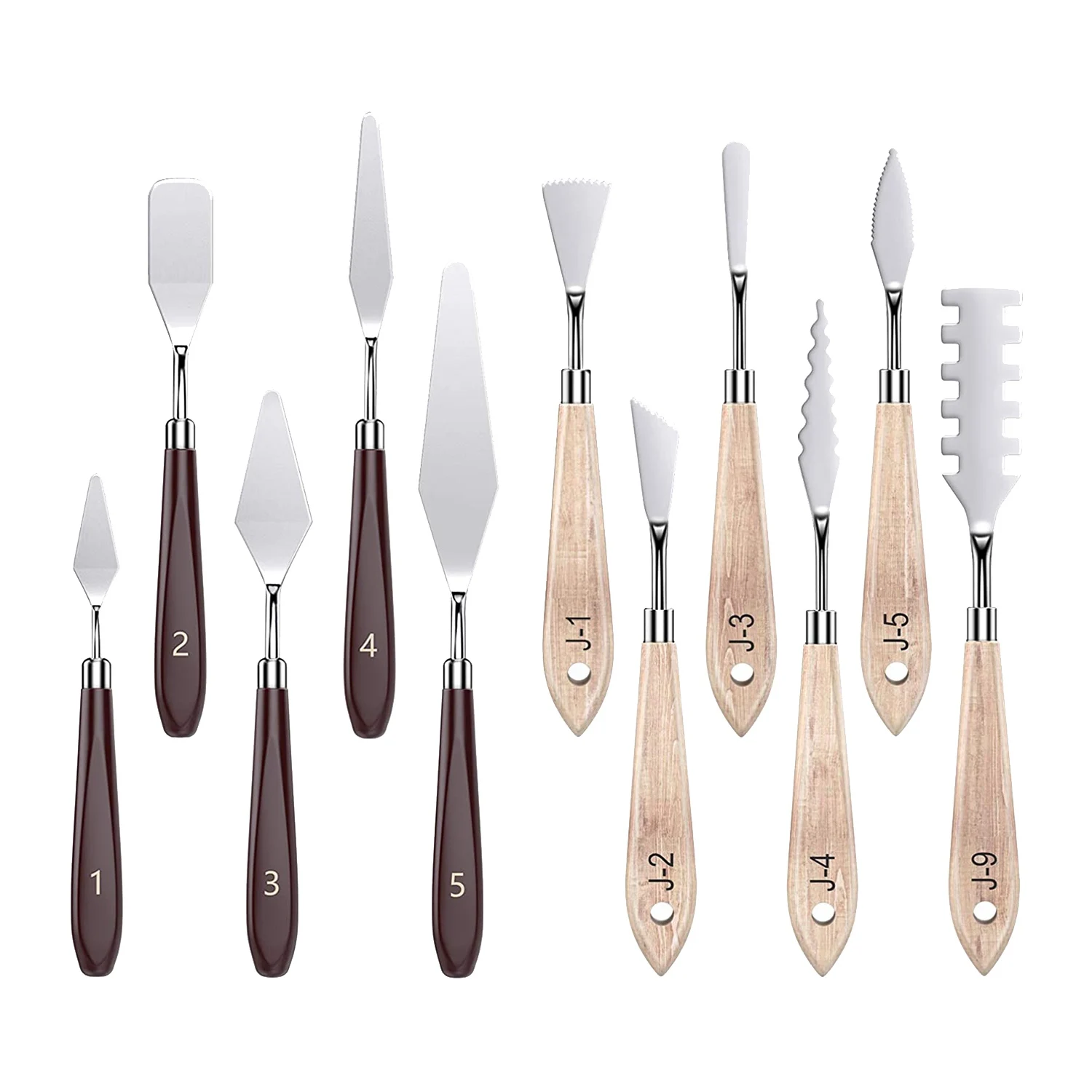 

Painting Knives Set of 11,Artist Oil Paint Knife Art Tool Different Blade Shapes and Sizes for Painting Supplies