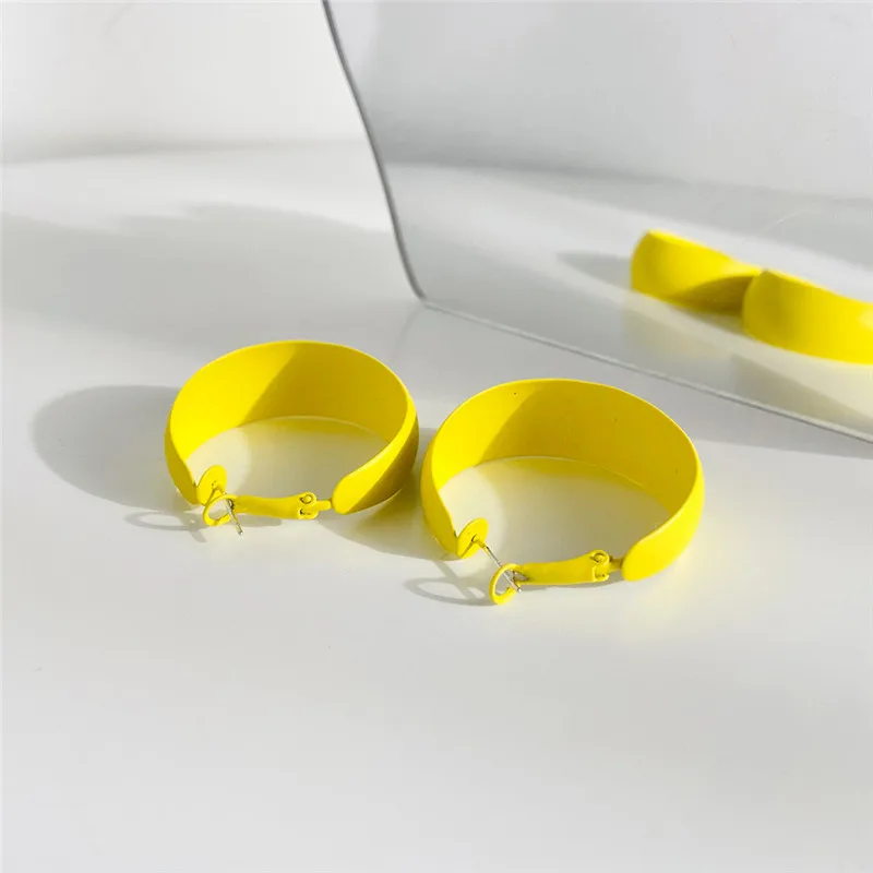 Большие серьги-кольца в стиле OL милые женские повседневные серьги для