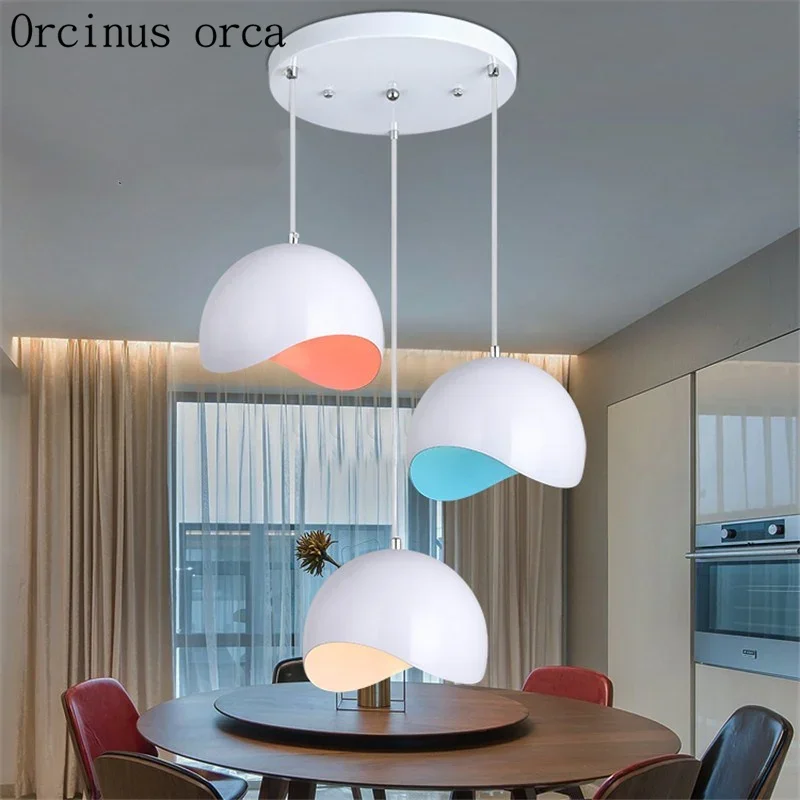 Люстра для ресторана современная световая лампа люстра креативная три обеденных