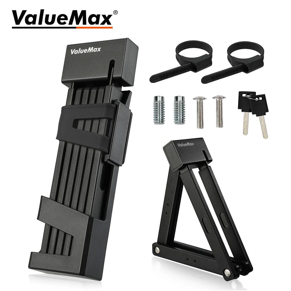 

ValueMax Folding Bike Lock Anti-theft Security Professional Foldable Bicycle Lock for Motorcycle Bike Scooter Accessories