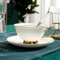 180ml european retro royal style ceramic cup for coffee with saucer spoon high end porcelain tableware set for home business