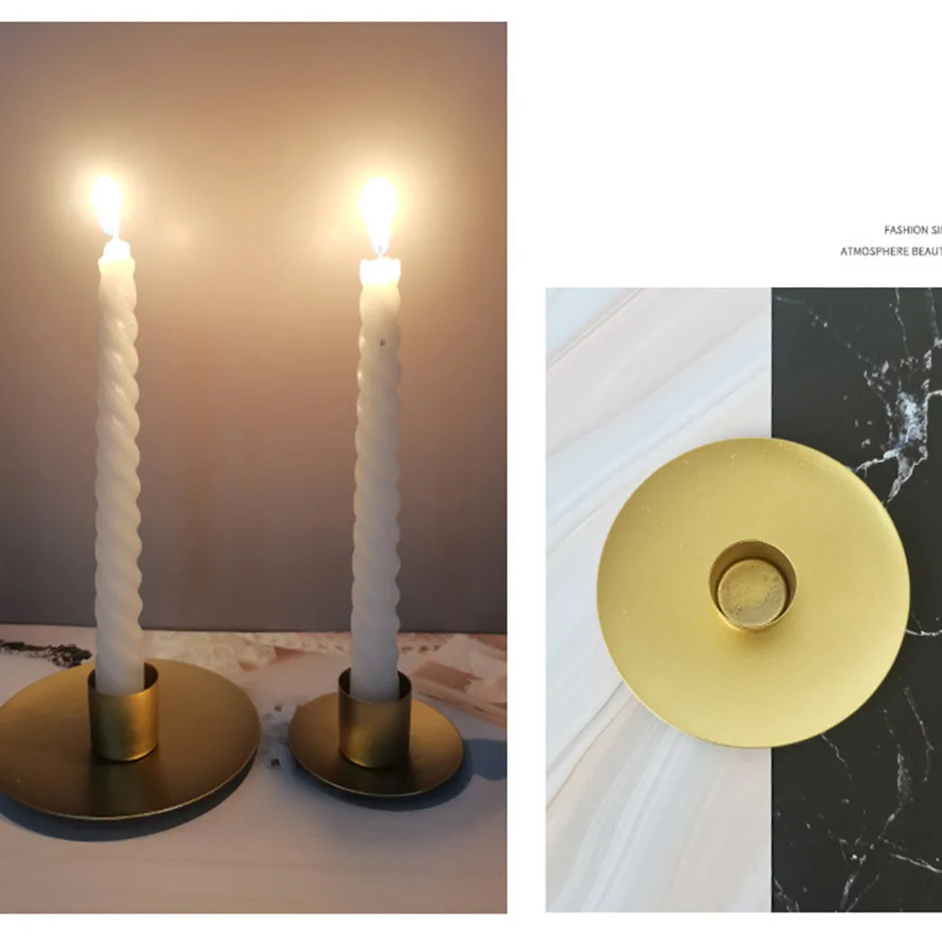 

Candle Holder Metal Candlestick Desktop Decor For Wedding Party Festival Candle Stand Dining Home Decoration Candle Holder