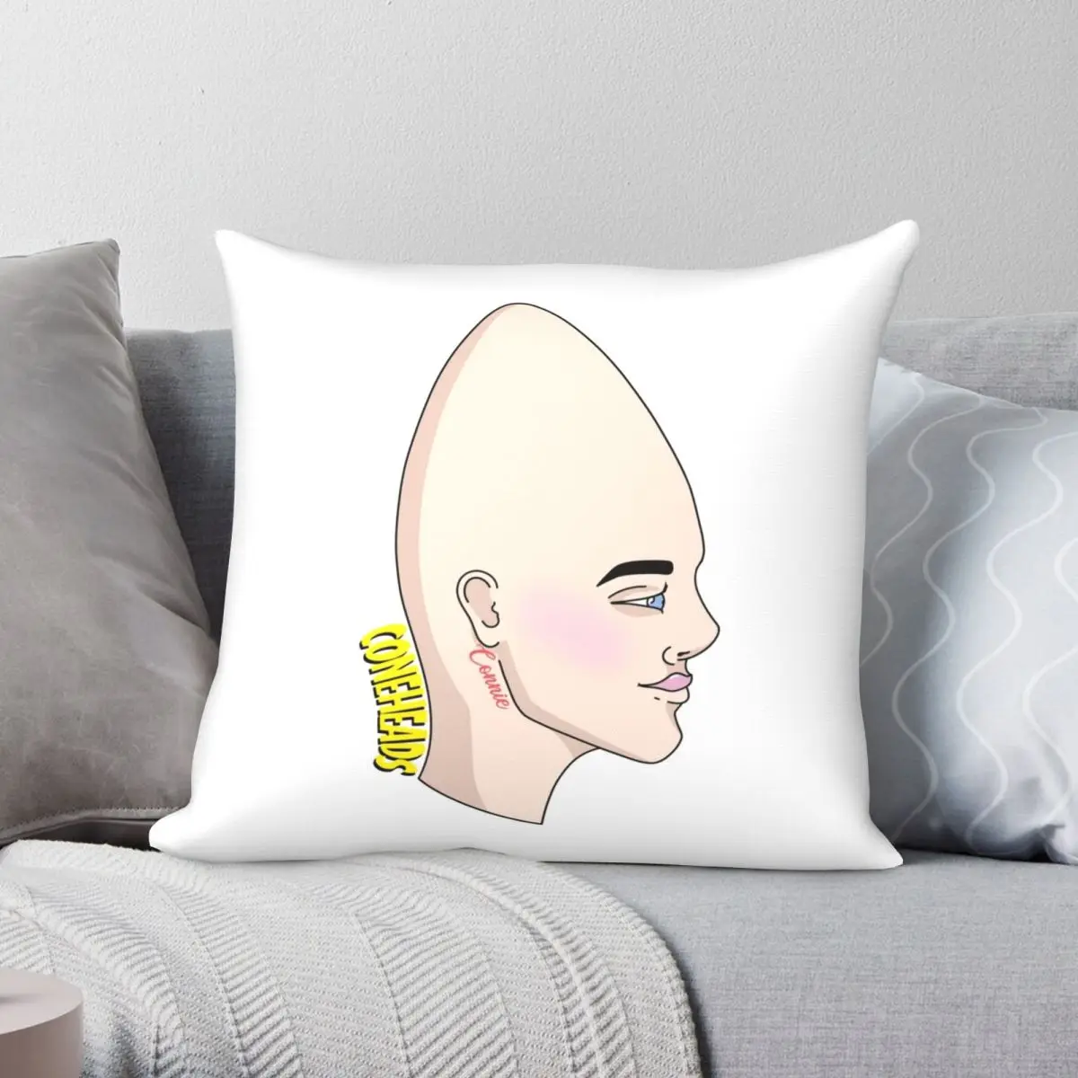 

Connie Conehead Pillowcase Polyester Linen Velvet Creative Zip Decor Throw Pillow Case Sofa Seater Cushion Cover 45x45