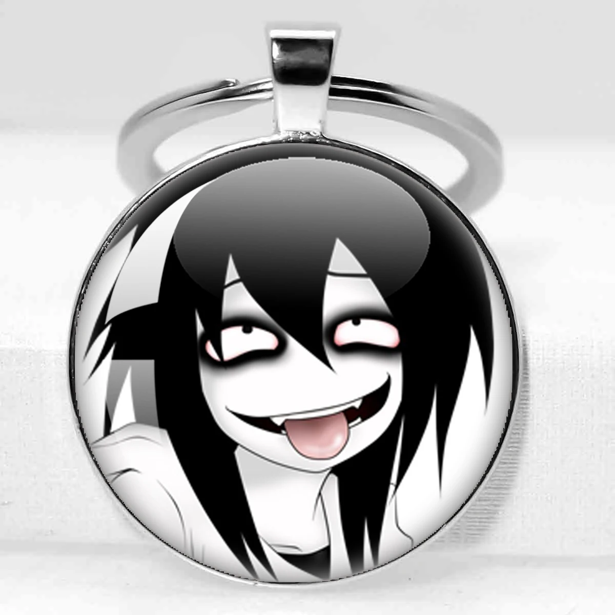 Джефф и Джейн страшная игра-убийца ключ стеклянный кулон брелок Забавный мем