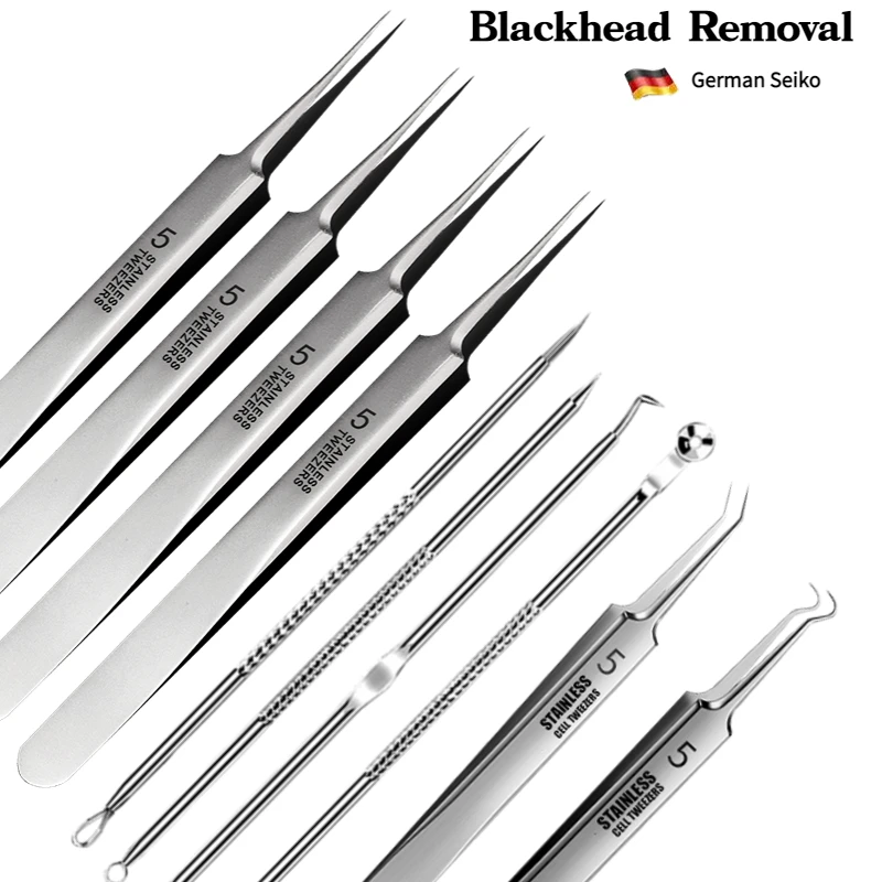 Acne Blackhead Removal Needles Pimples Blackhead Clip Tweezers Black Head Pore Cleaner Deep Cleansing Tool Face Skin Care Tool