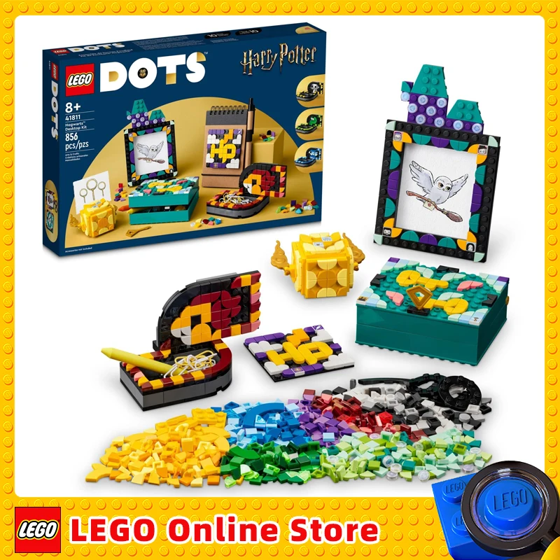 

LEGO DOTS Hogwarts Desktop Kit 41811, DIY Harry Potter Back to School Accessories and Supplies Patch Sticker, Crafts Toys