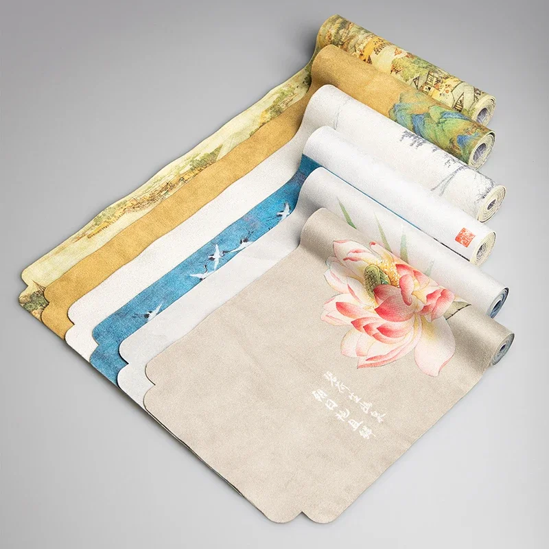 

Chinese suede tea table tea mat cotton linen cloth art table runner dry tea towel mat tea curtain tea ceremony tablecloth
